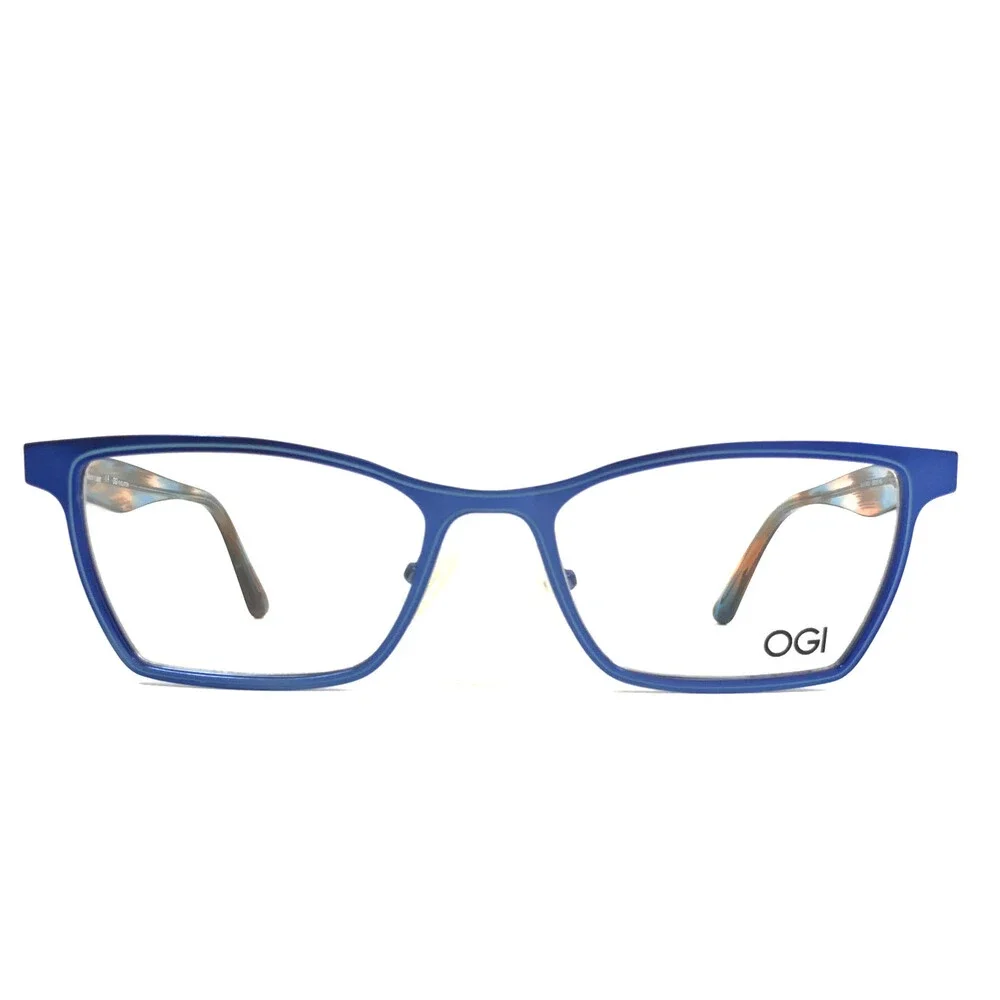 OGI Eyeglasses Frames EVOLUTION 4313/1872 Blue Brown Cat Eye Full Rim 53-18-145